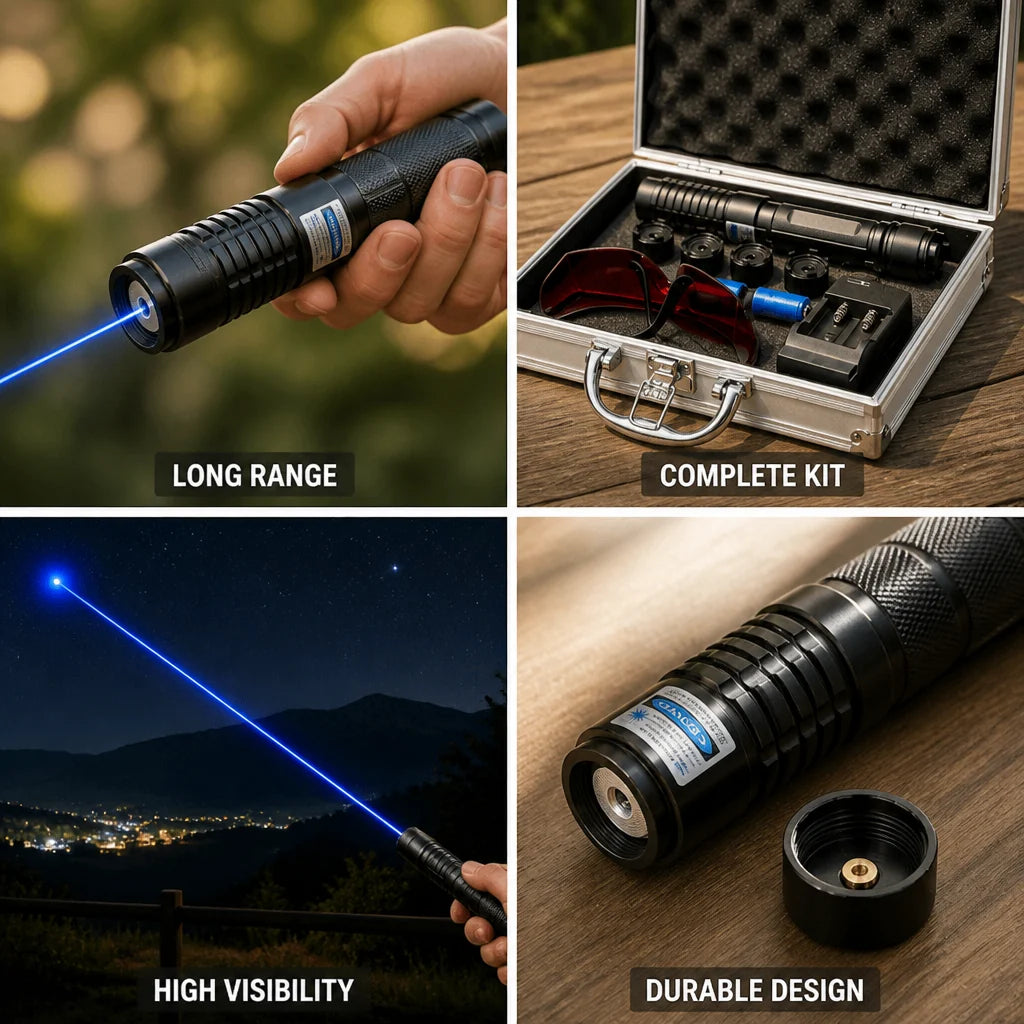 High-Performance Blue Laser Pointer (Range 13 km)