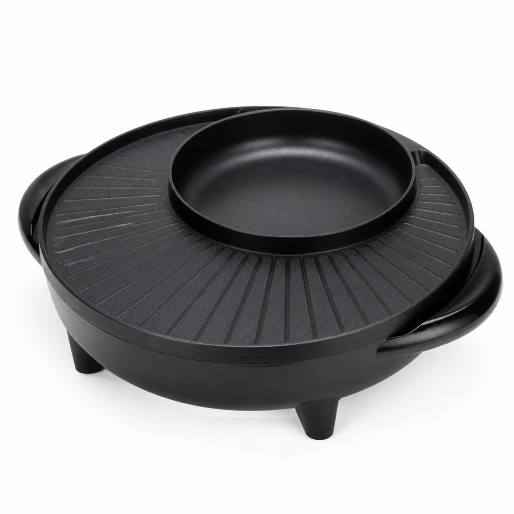 All-in-One Electric Hot Pot & Teppanyaki Grill Plate (5–6L)