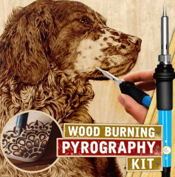 Wood Burning Kit Adjustable Temperature Control 28 Interchangeable Tips