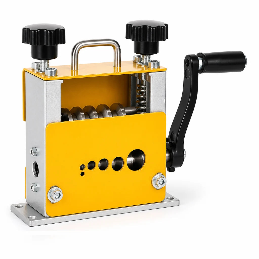 Dual-Mode Crank and Drill Multi-Hole Wire Stripper