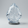 Crystal Snowflake Teardrop Ornament
