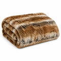 Faux Fur Throw Plush Blanket Machine Washable