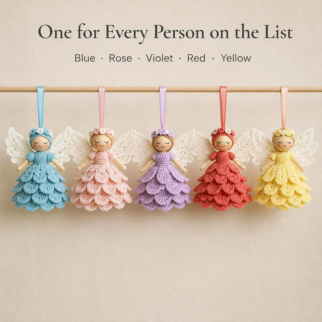 AmoraHalo Crochet Angel Set – DIY Christmas Decorations