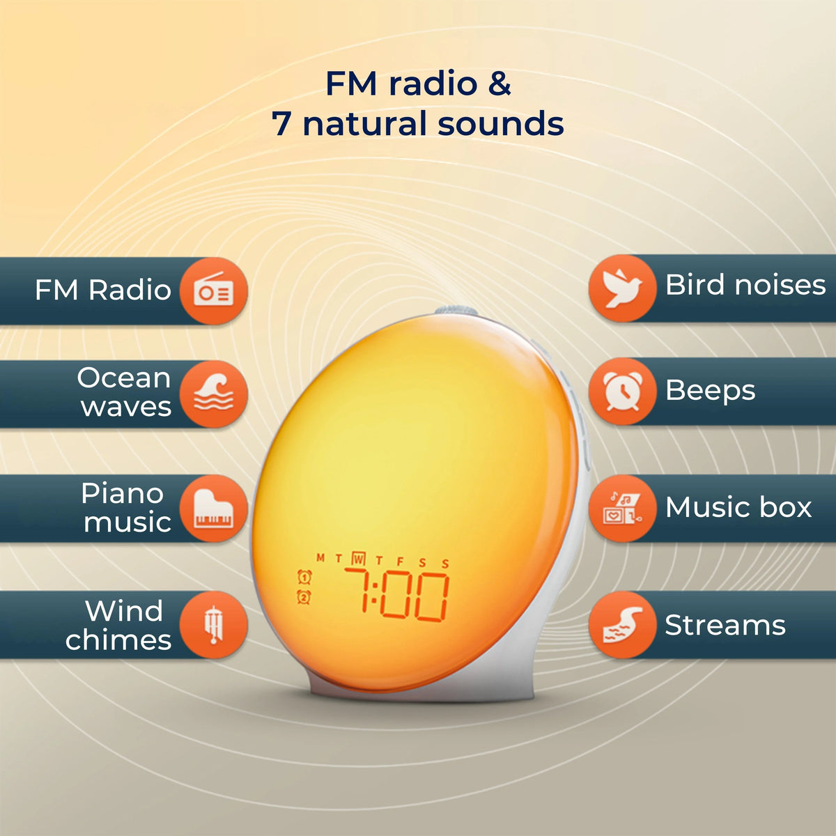 Sunrise Alarm Clock Wake-Up Light & Nature Sound Machine