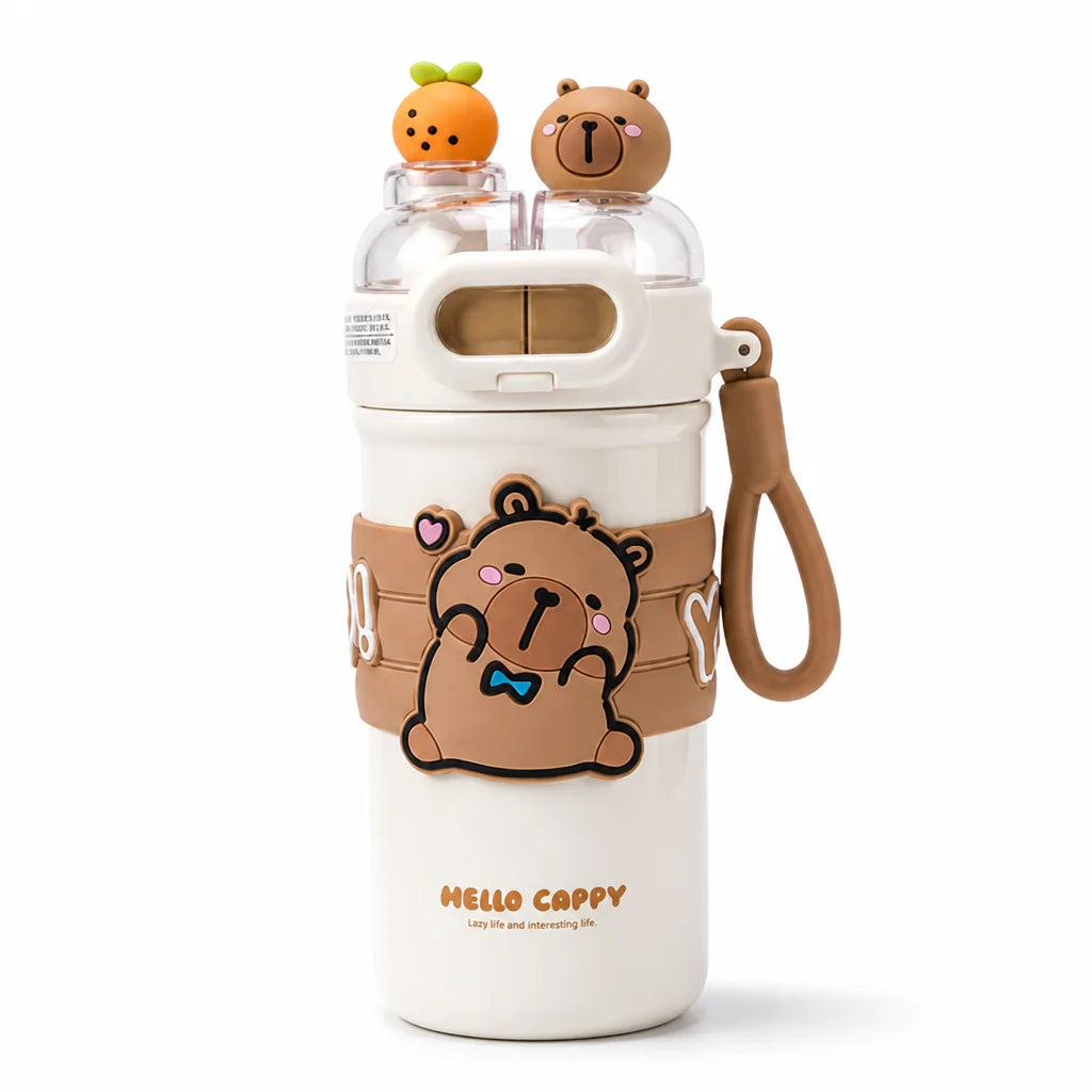 Insulated Stainless Steel Kids' Drinking Bottle with Two Compartments (520 ml)