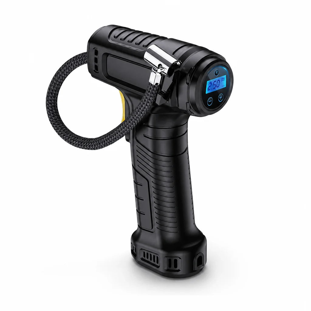 Cordless USB Rechargeable Tire Inflator (Digital Display & LED)