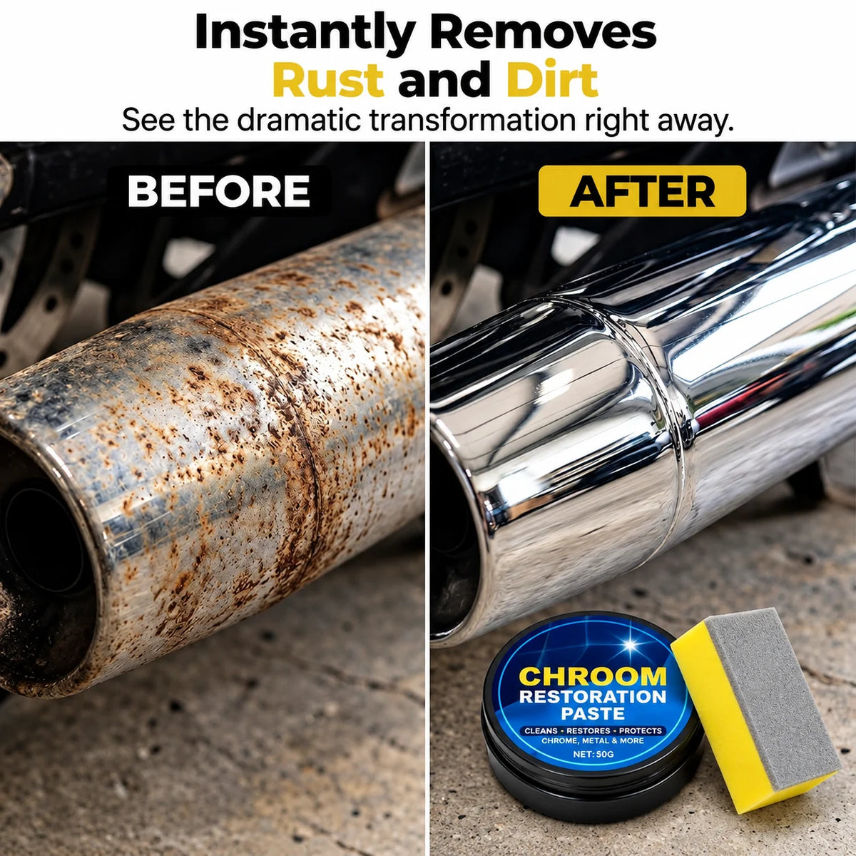 Chrome Repair Paste with Sponge 50g
