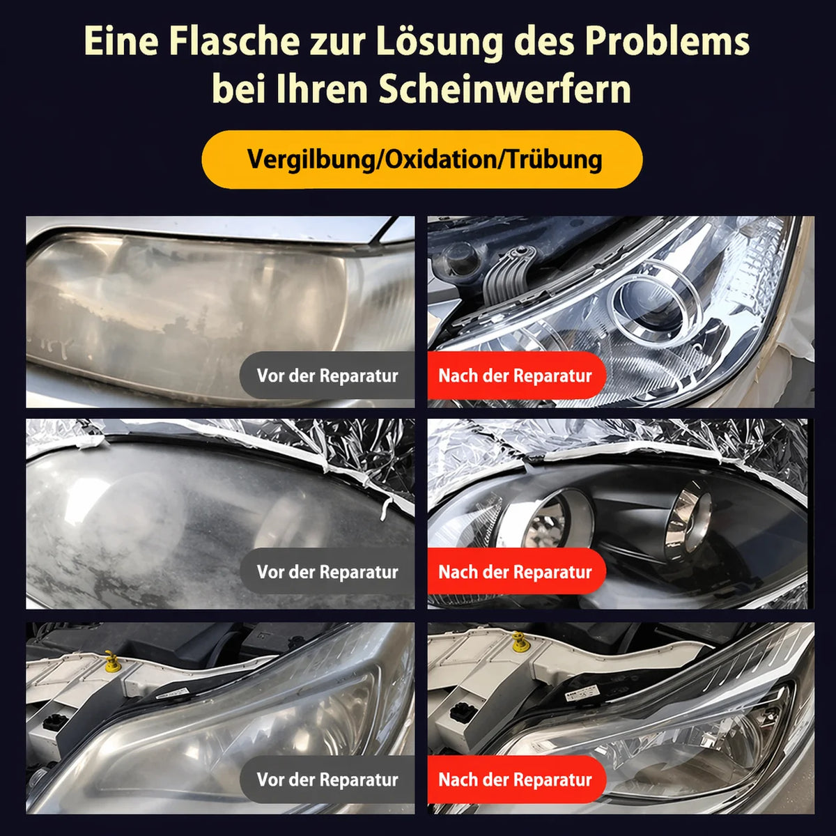 Headlight Restoration Kit for Cars