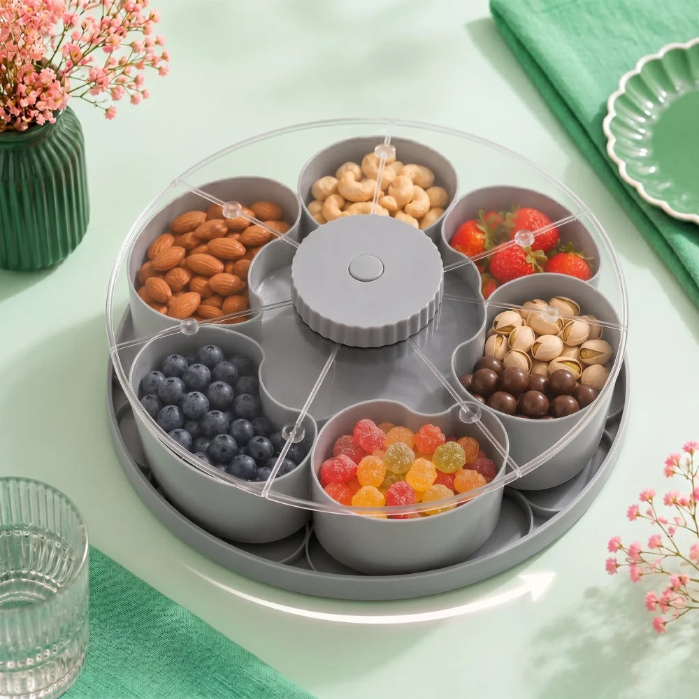 ServeSpin Turntable Tray with Compartments