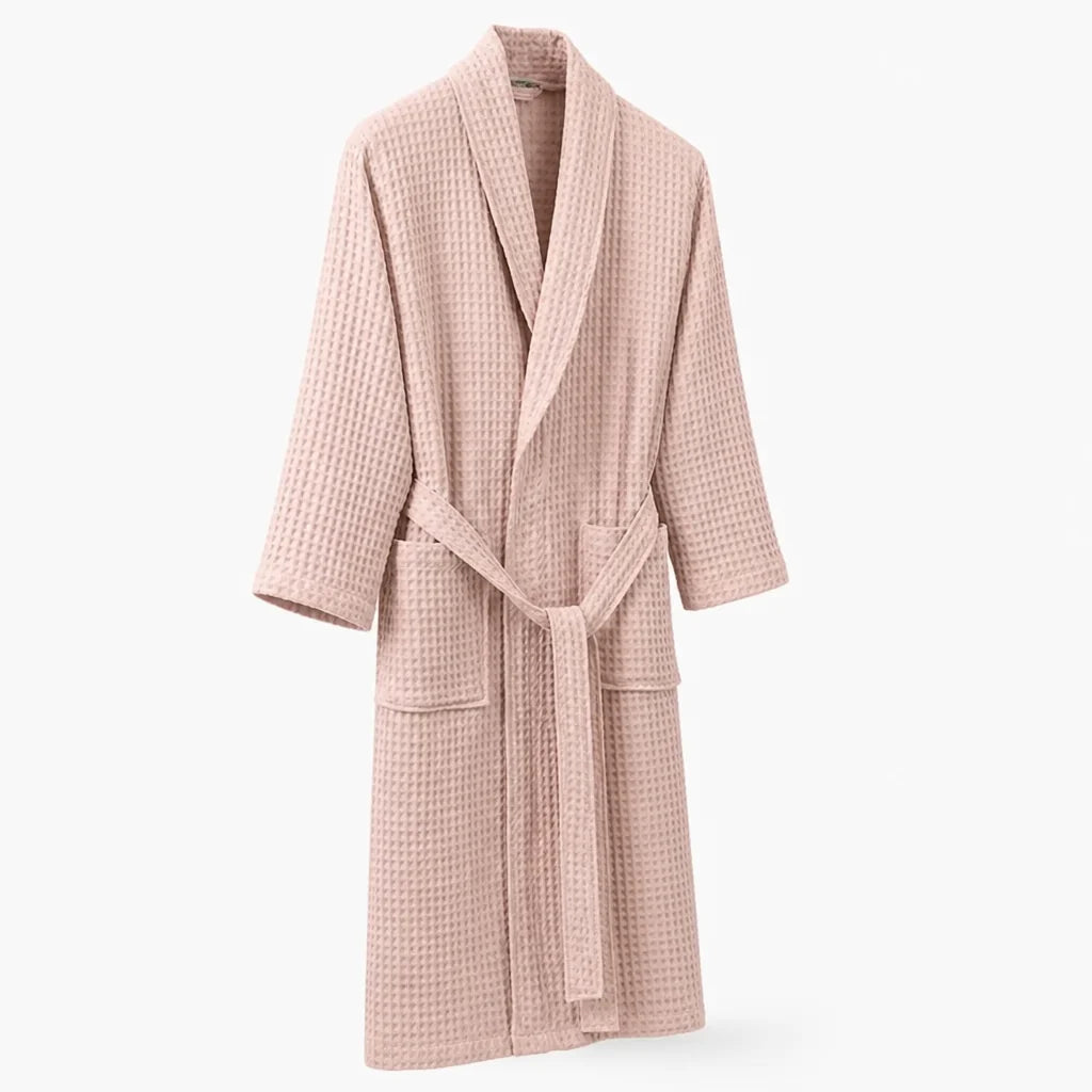 Lightweight Quick-Drying Waffle Cotton Bathrobe