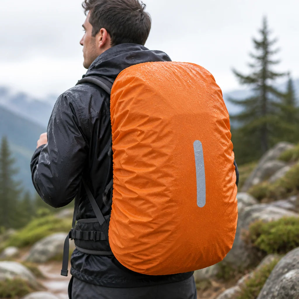 Waterproof Reflective Elastic Backpack Rain Cover