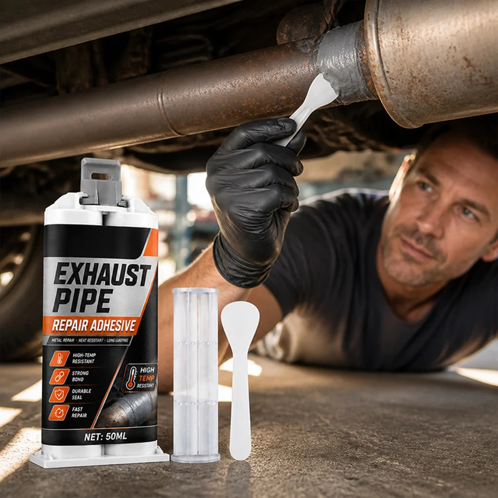 1 + 1 FREE | Two-Component High-Temperature Exhaust Pipe Repair Adhesive (50 ml)