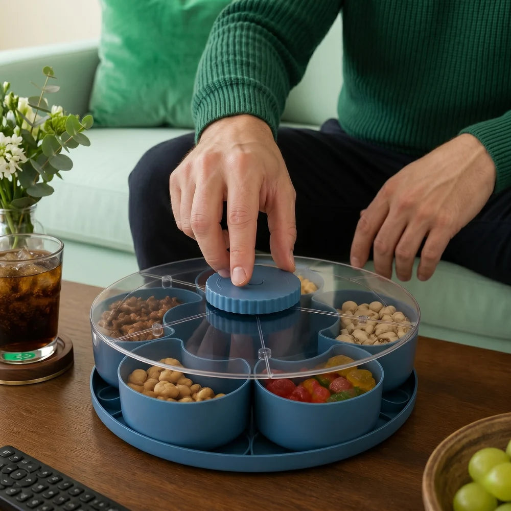 ServeSpin Turntable Tray with Compartments