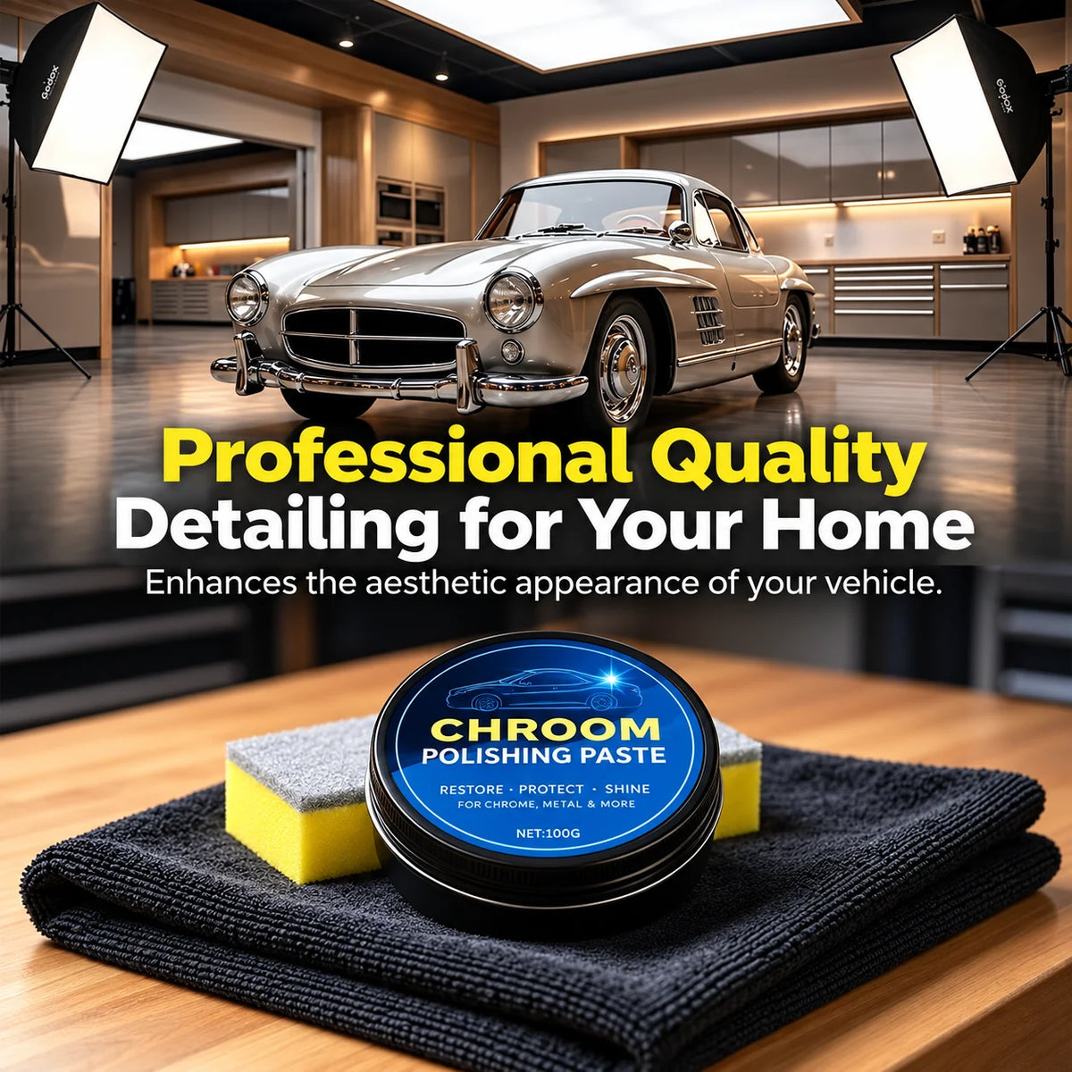 Chrome Repair Paste with Sponge 50g