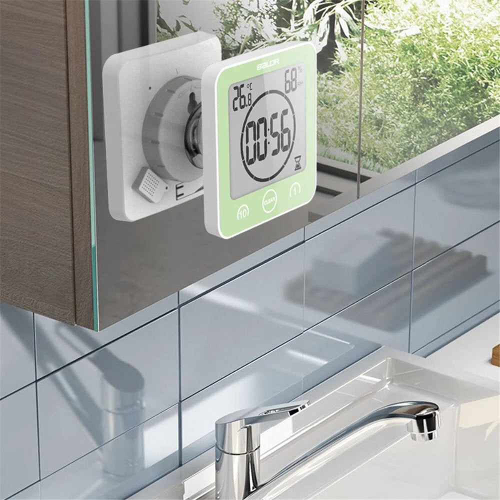 Waterproof shower clock for the bathroom