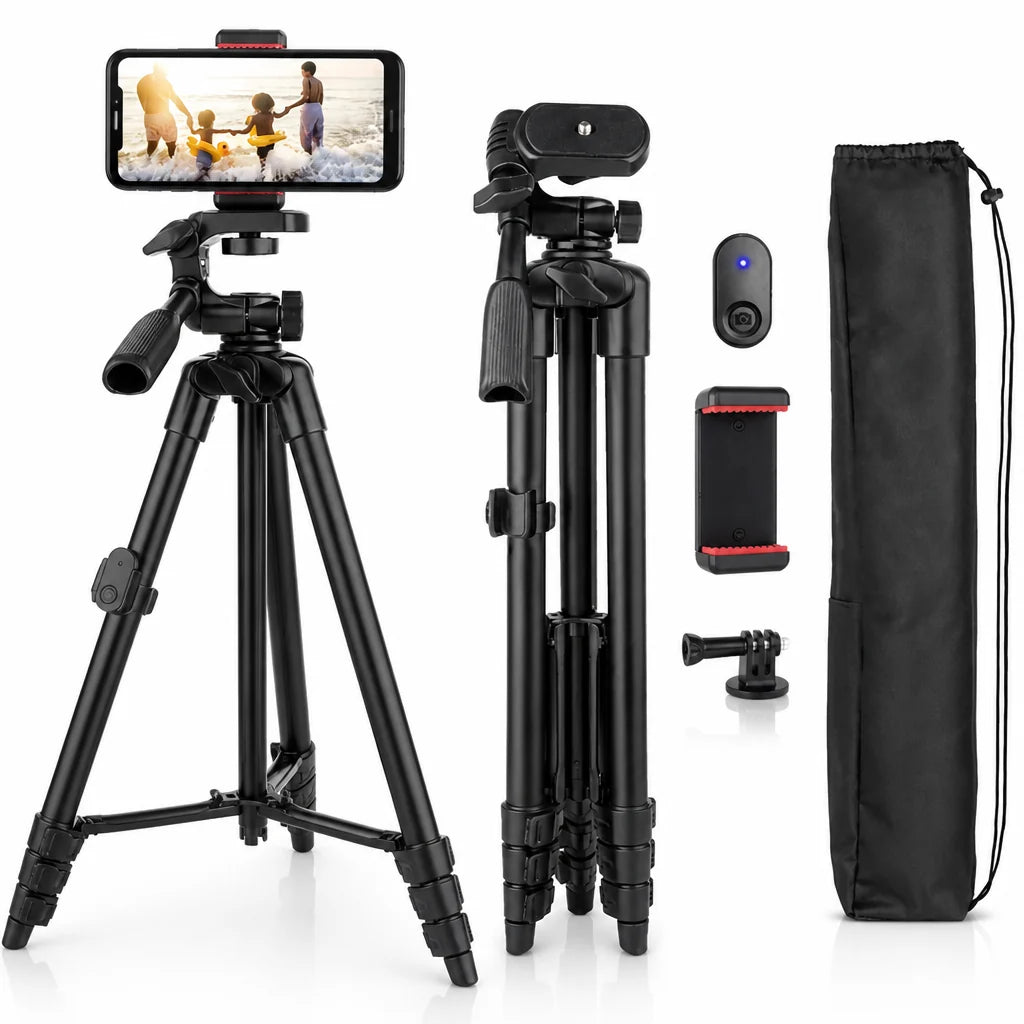 Bluetooth Remote Shutter Retractable Selfie Stick (for Phone and Camera Mounts)