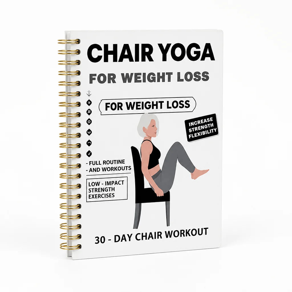 Low-Impact 30-Day Stool Yoga Guide (Spiral Notebook)
