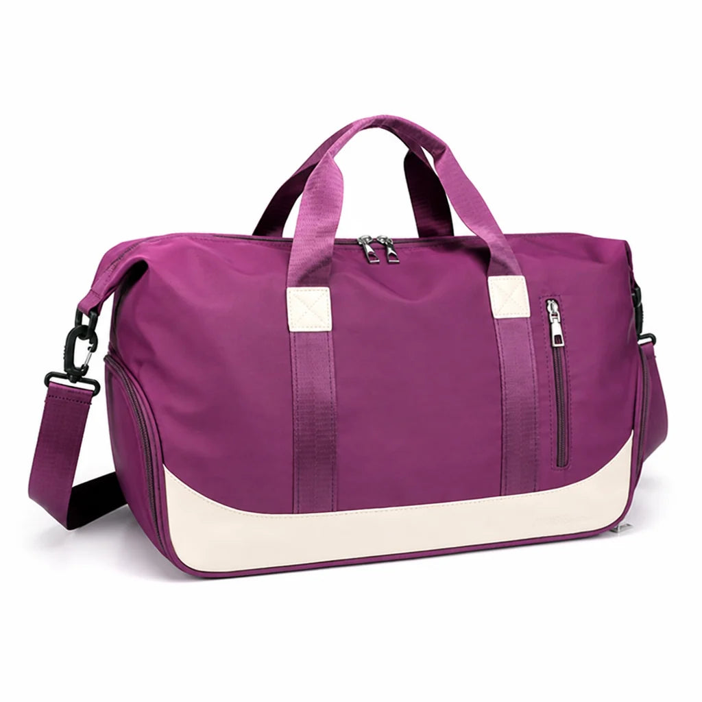 Water-repellent carry-on bag with multiple pockets