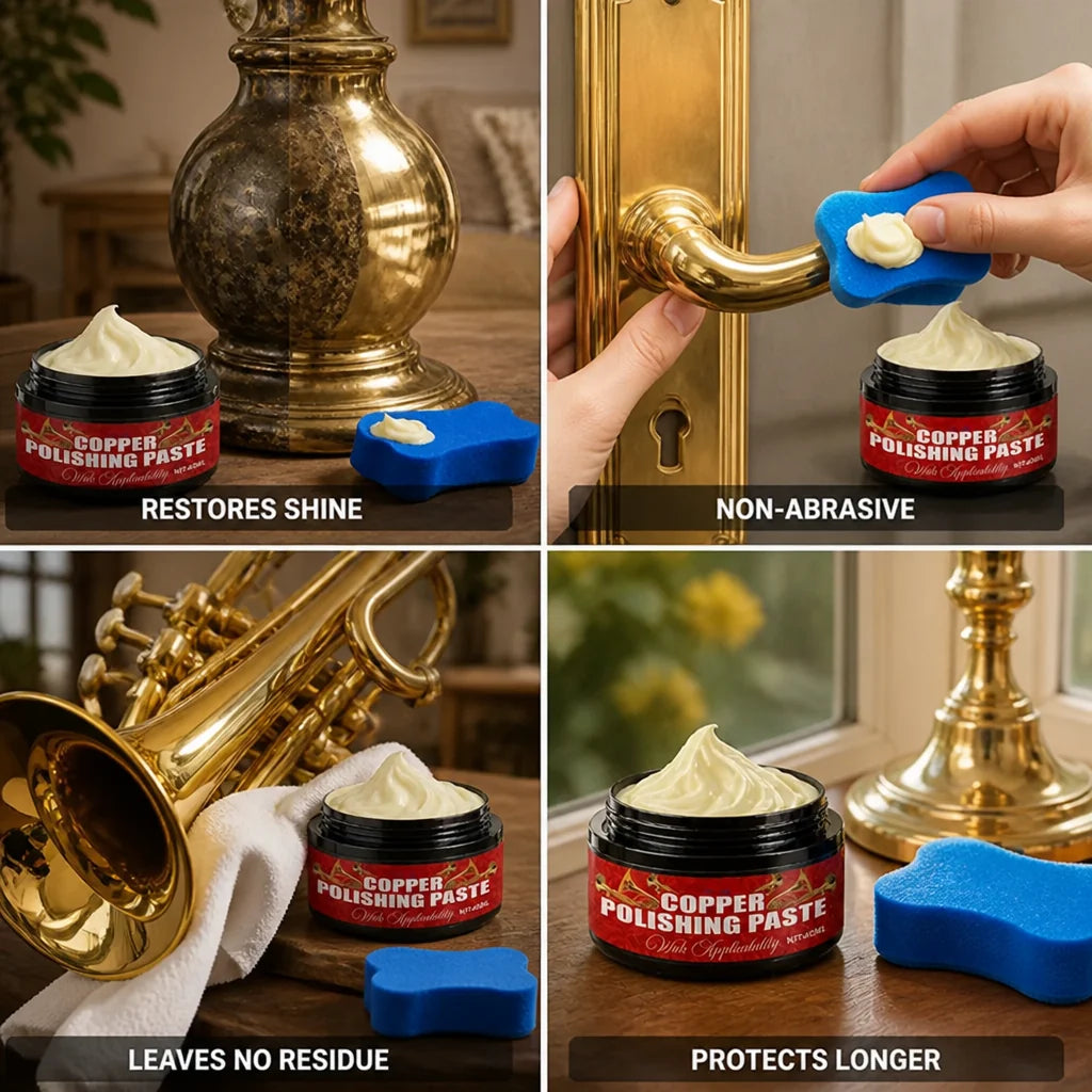 Non-abrasive Brass and Copper Polishing Set (with Sponge)