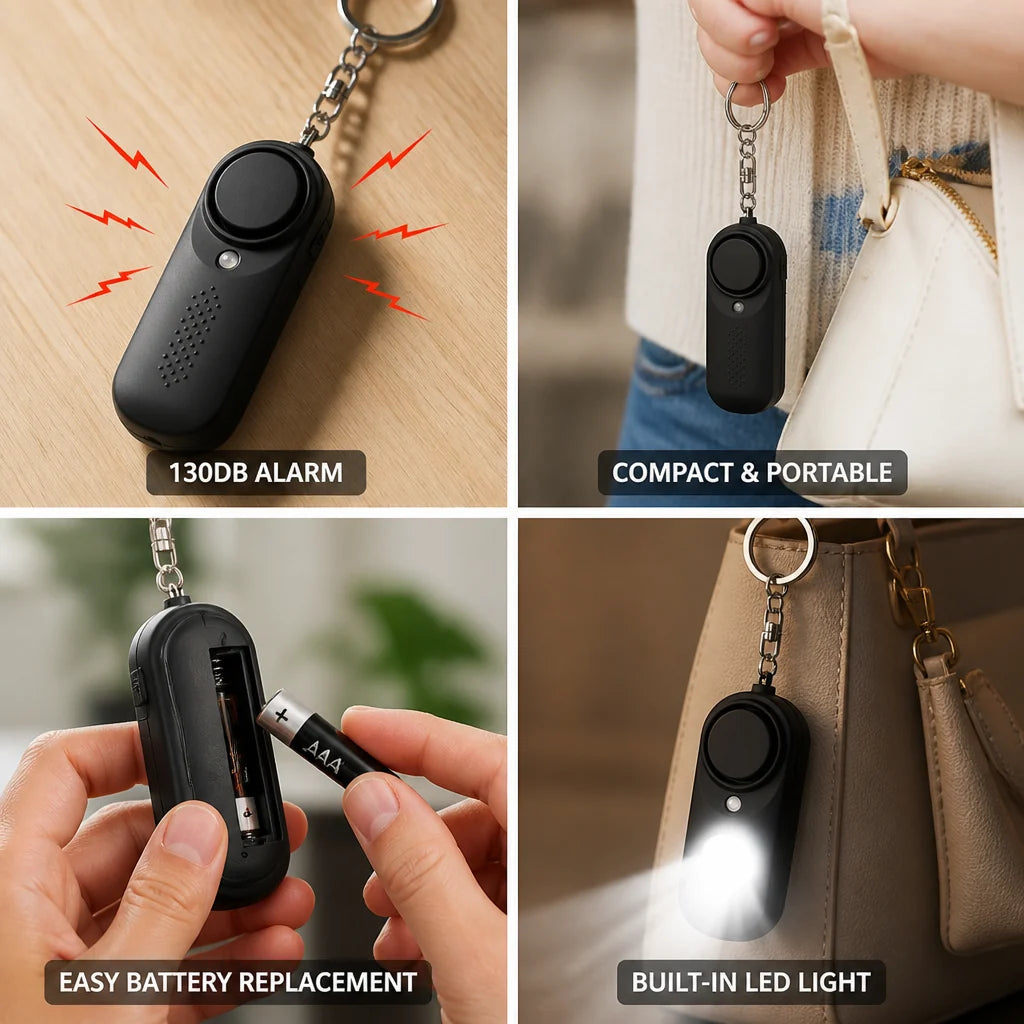 130dB Siren Keychain Personal Alarm