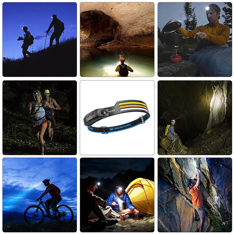 Rechargeable LED Headlamp USB Charging Waterproof