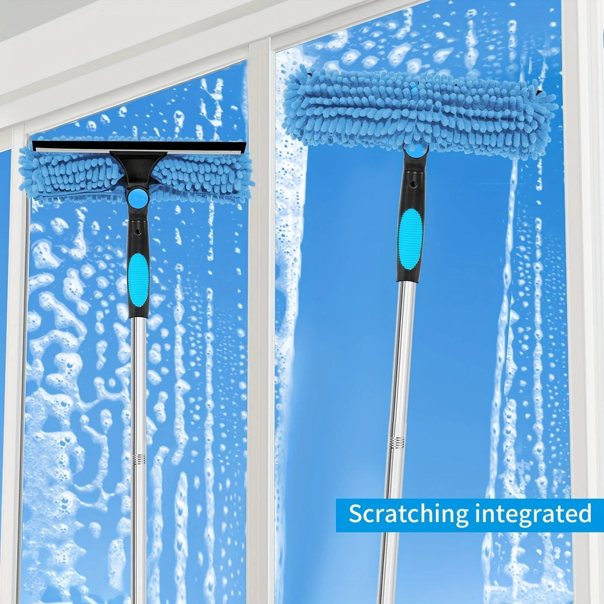 Window Cleaning Squeegee with Telescopic Handle