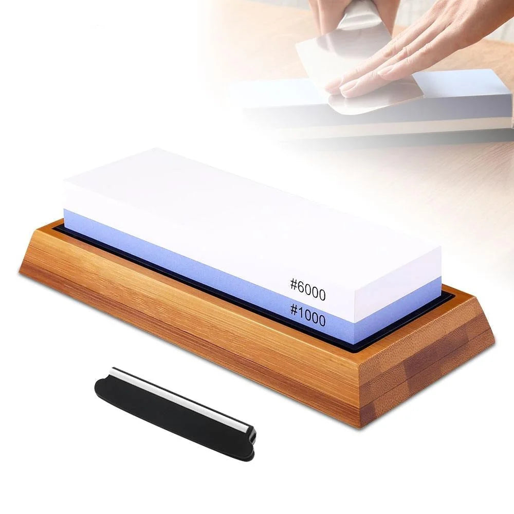 Japanese sharpening stone #1000/#6000 with holder