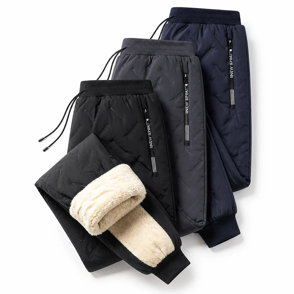 Fleece-lined, windproof and waterproof thermal pants (men)