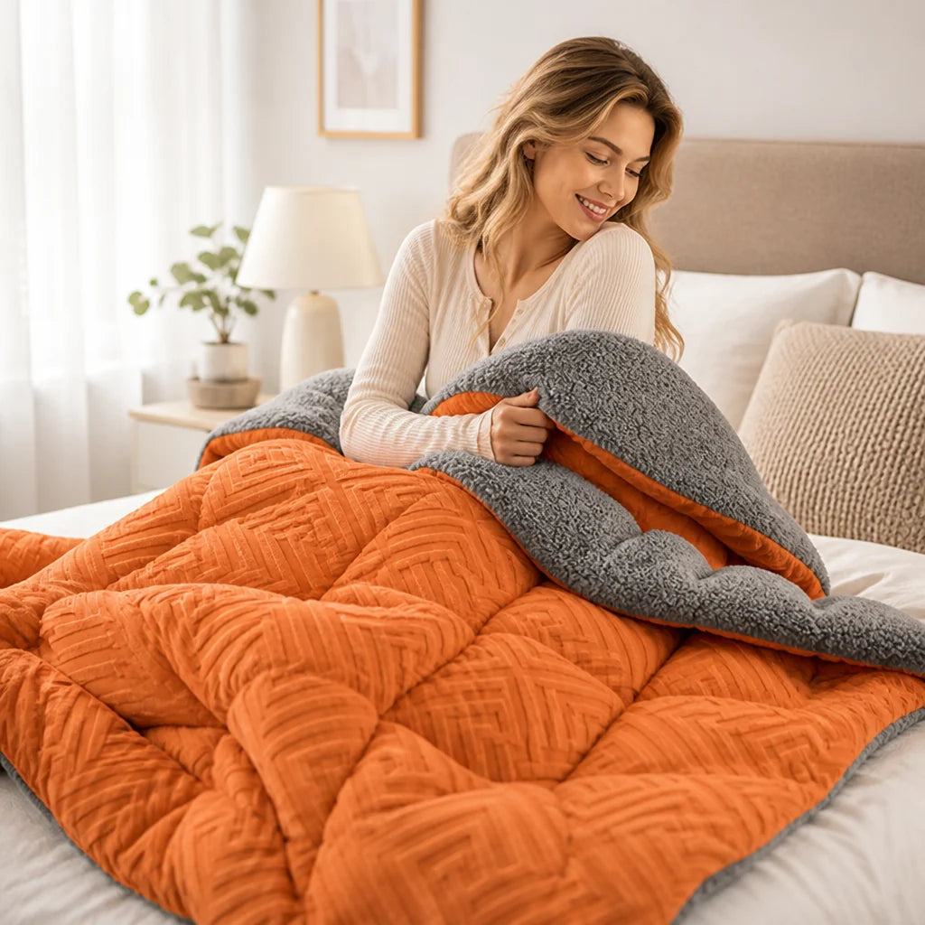 Sherpa fleece quilt (cover not required)