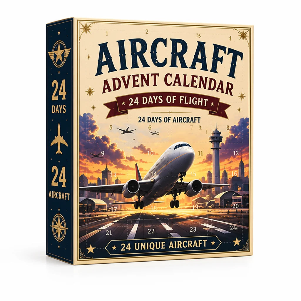 Multicolor Acrylic Airplane Advent Calendar (2D Design)