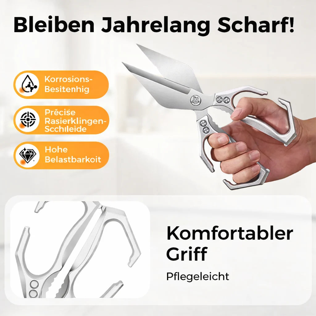 Multifunction Kitchen Scissors made of 3Cr13 Stainless Steel