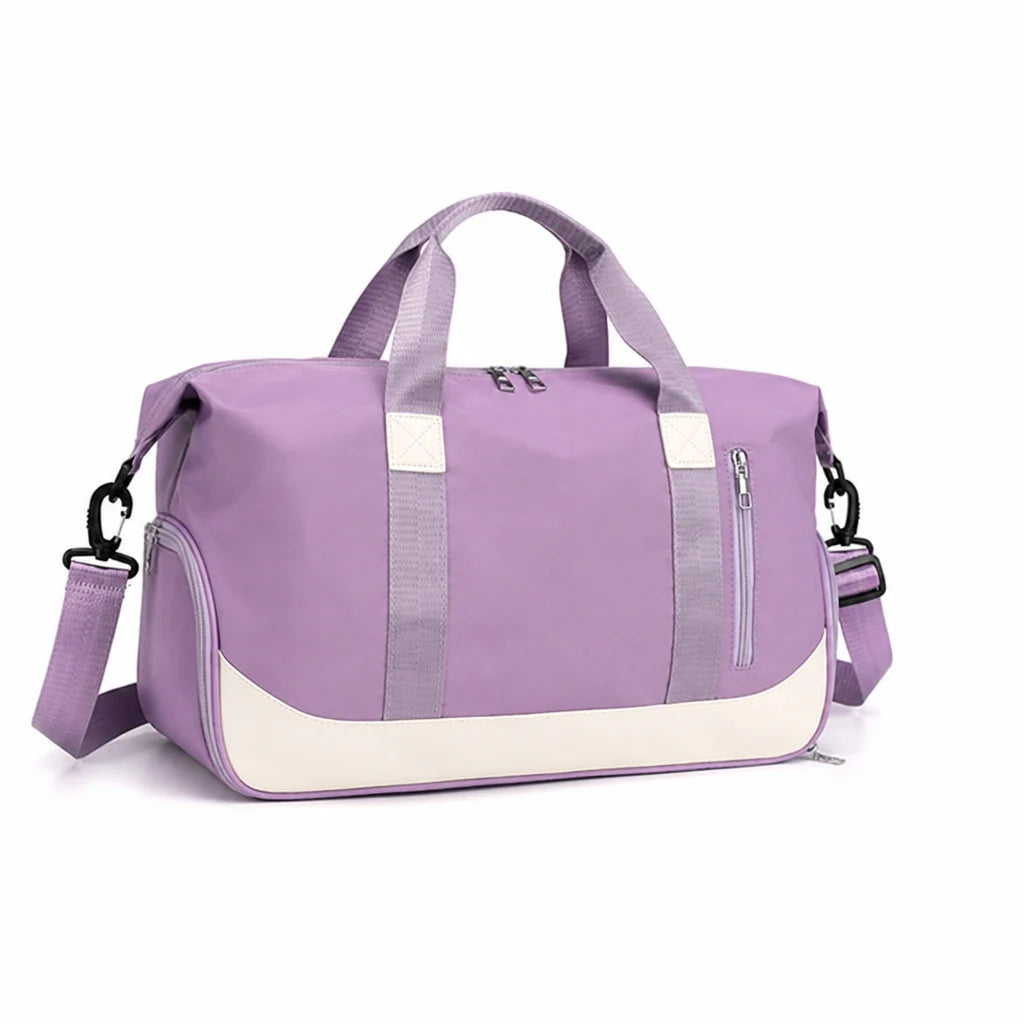Water-repellent carry-on bag with multiple pockets