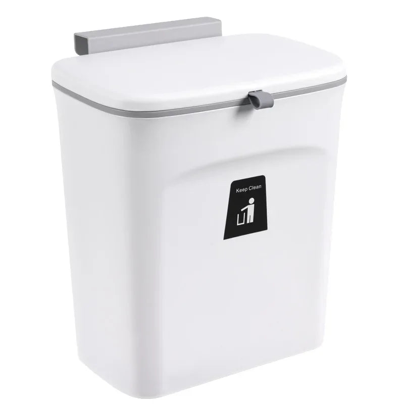 Trash Can Wall Mounted with Lid