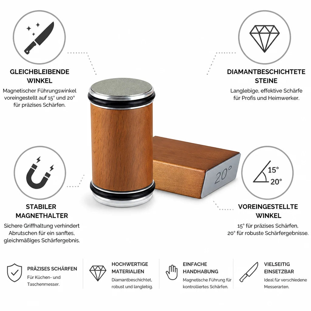 Knife Sharpening Stone Set Diamond Whetstone Magnetic Angle Guide