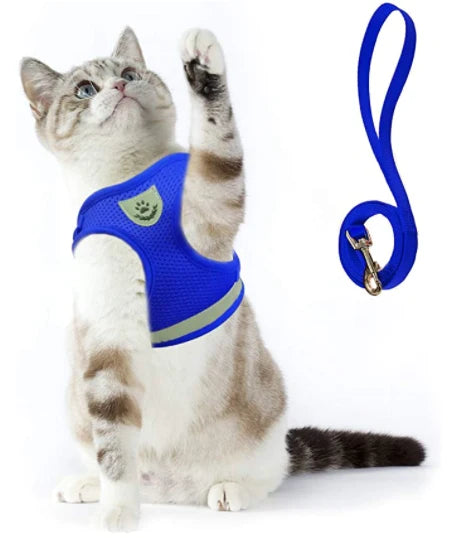 Cat Harness and Leash Escape Proof Reflective Strips