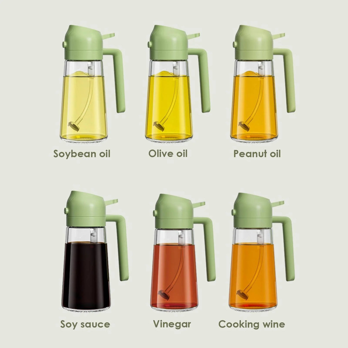 Oil Dispenser Bottle Glass Cooking Sprayer