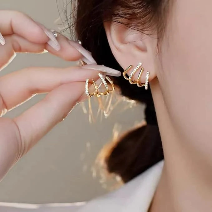 Women's Statement Earrings Twisted Design Hypoallergenic