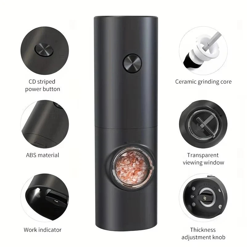 Electric Salt and Pepper Grinder Set With LED Light