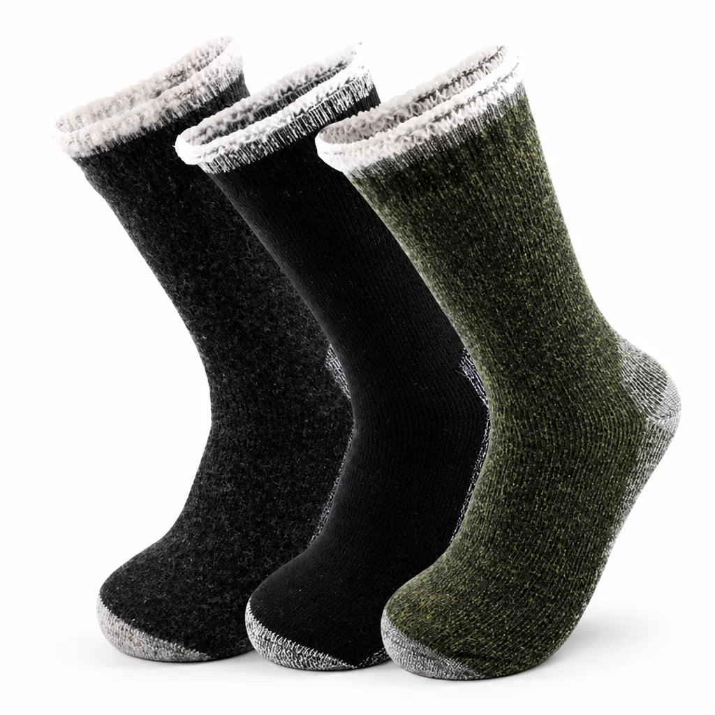 Thermal socks made of merino wool with terry lining (set of 3)