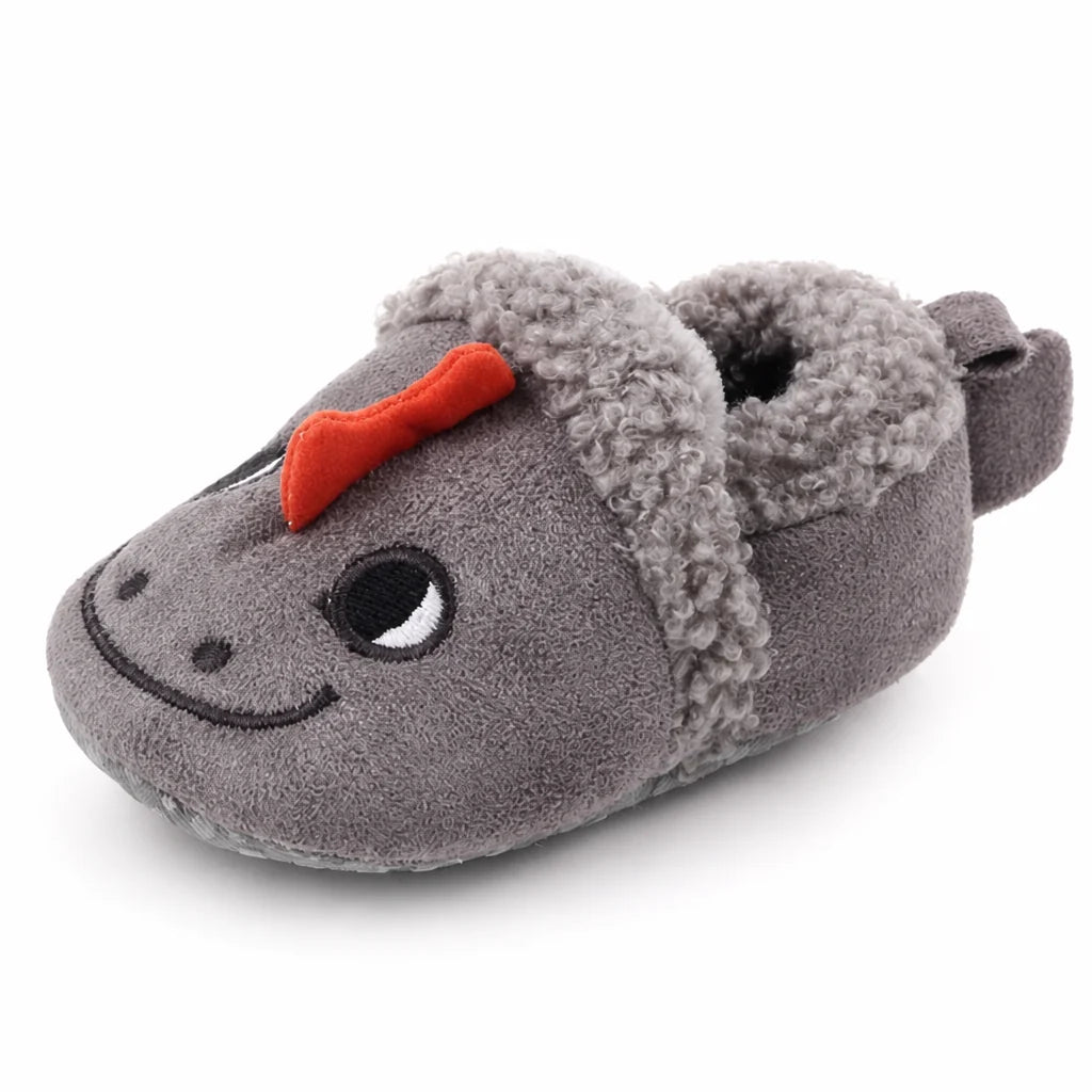 Soft, fluffy, and flexible non-slip baby booties (machine washable)