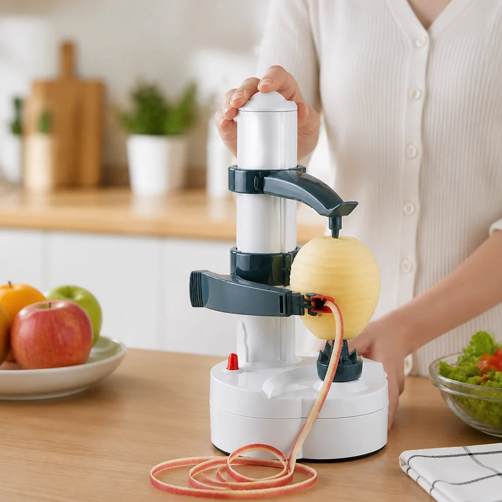 Ergonomic One-Button Electric Fruit and Vegetable Peeler