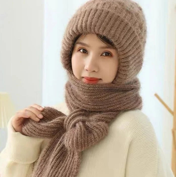 FrostGuard Duo – Warming Hat Scarf with Integrated Face & Ear Protection