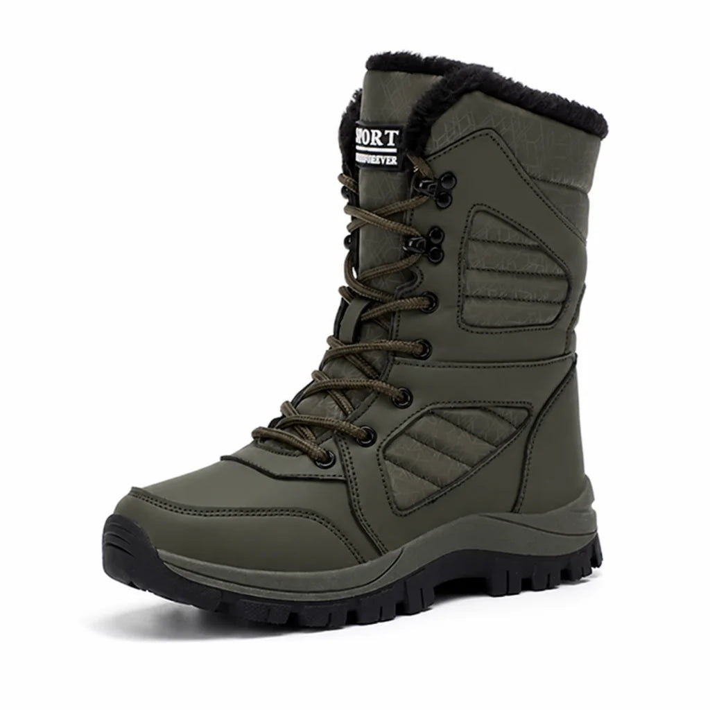 Waterproof insulated high-top snow boots