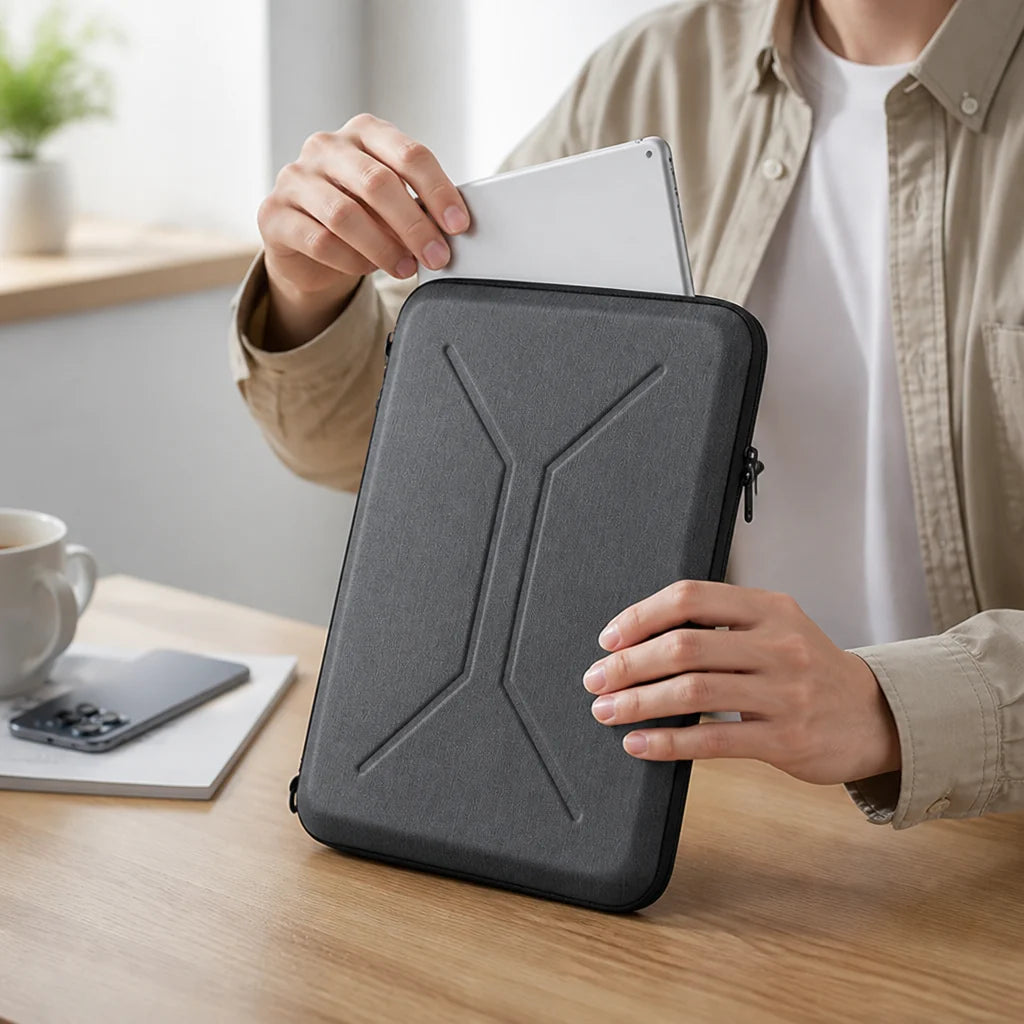 Water-Repellent Padded Tablet Case with Zipper (13.3 Inches/33 cm)