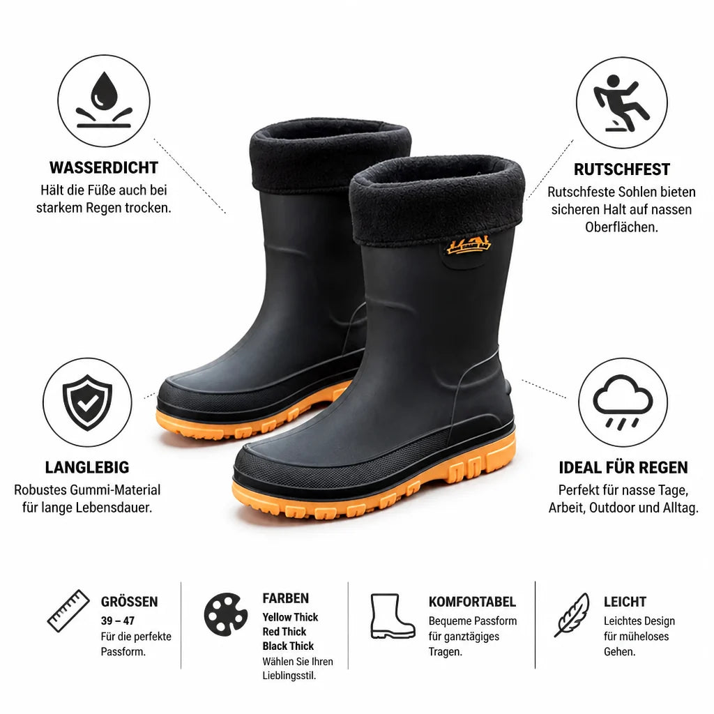 Waterproof Non-Slip Rubber Shoes for Men in Rain