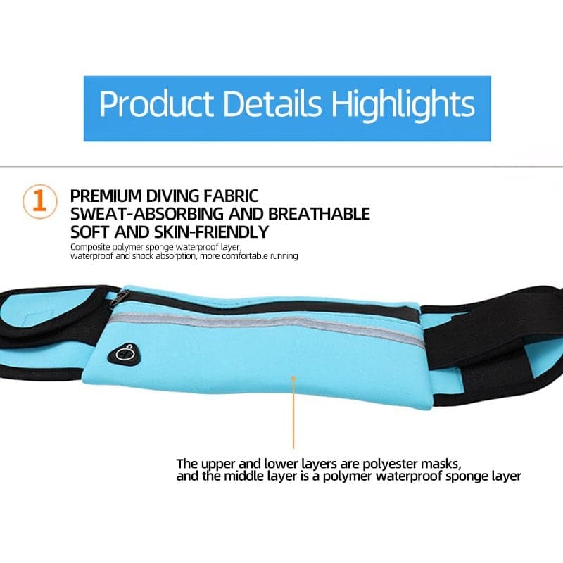 PacePocket Running Belt – Waterproof & Shockproof
