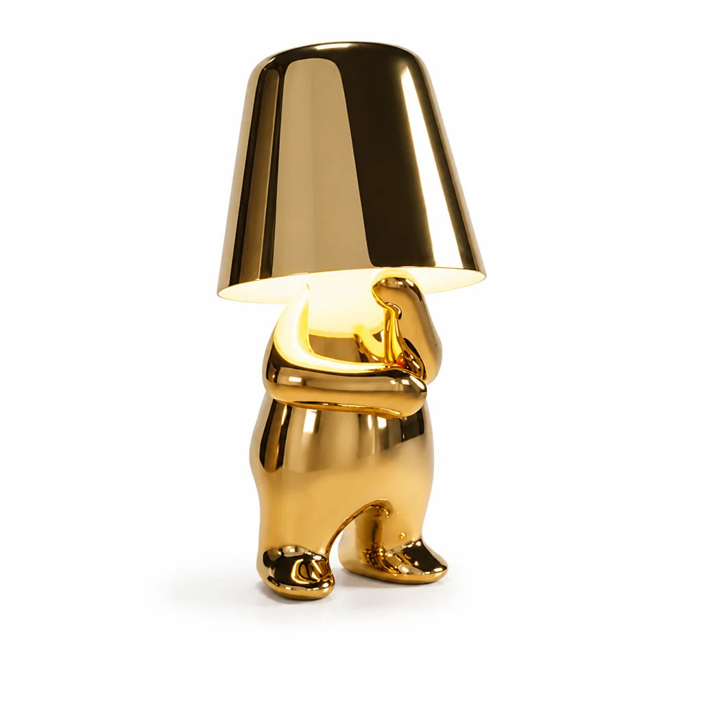 Energy-Saving LED Sculpture Desk Lamp (Gold/Silver)