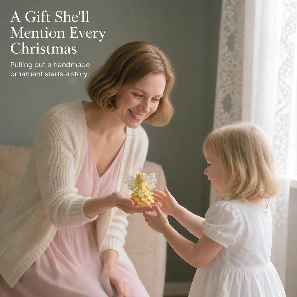 AmoraHalo Crochet Angel Set – DIY Christmas Decorations