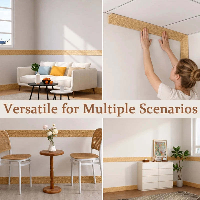 Self-adhesive Decorative Molding for Walls & Furniture