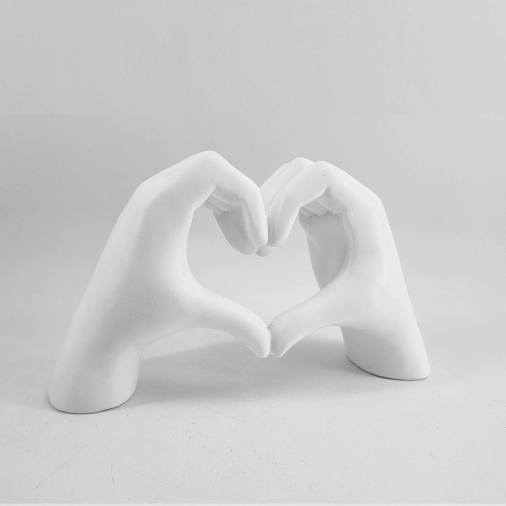 Heart Shaped Figurine Handmade Tabletop Sculpture